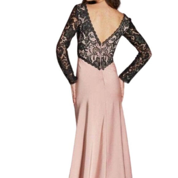 NWT Clarisse M6222 Mother of the Bride Dress Blush/Black Size 14 - Picture 3 of 6